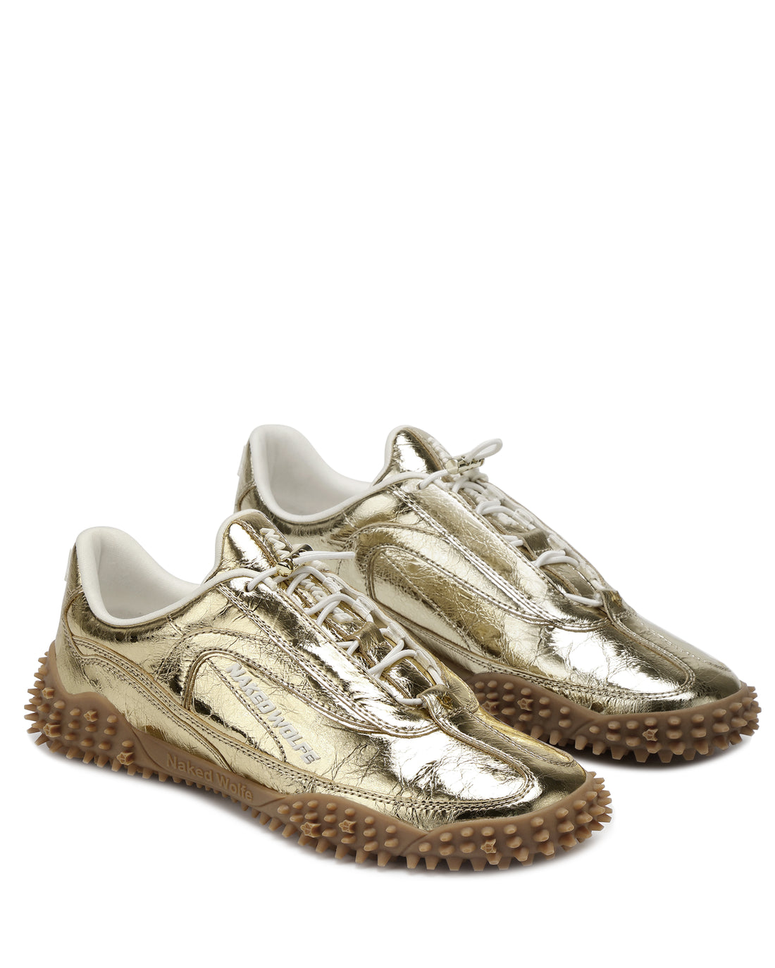 Island Gold Metallic Crinkle Cow Leather