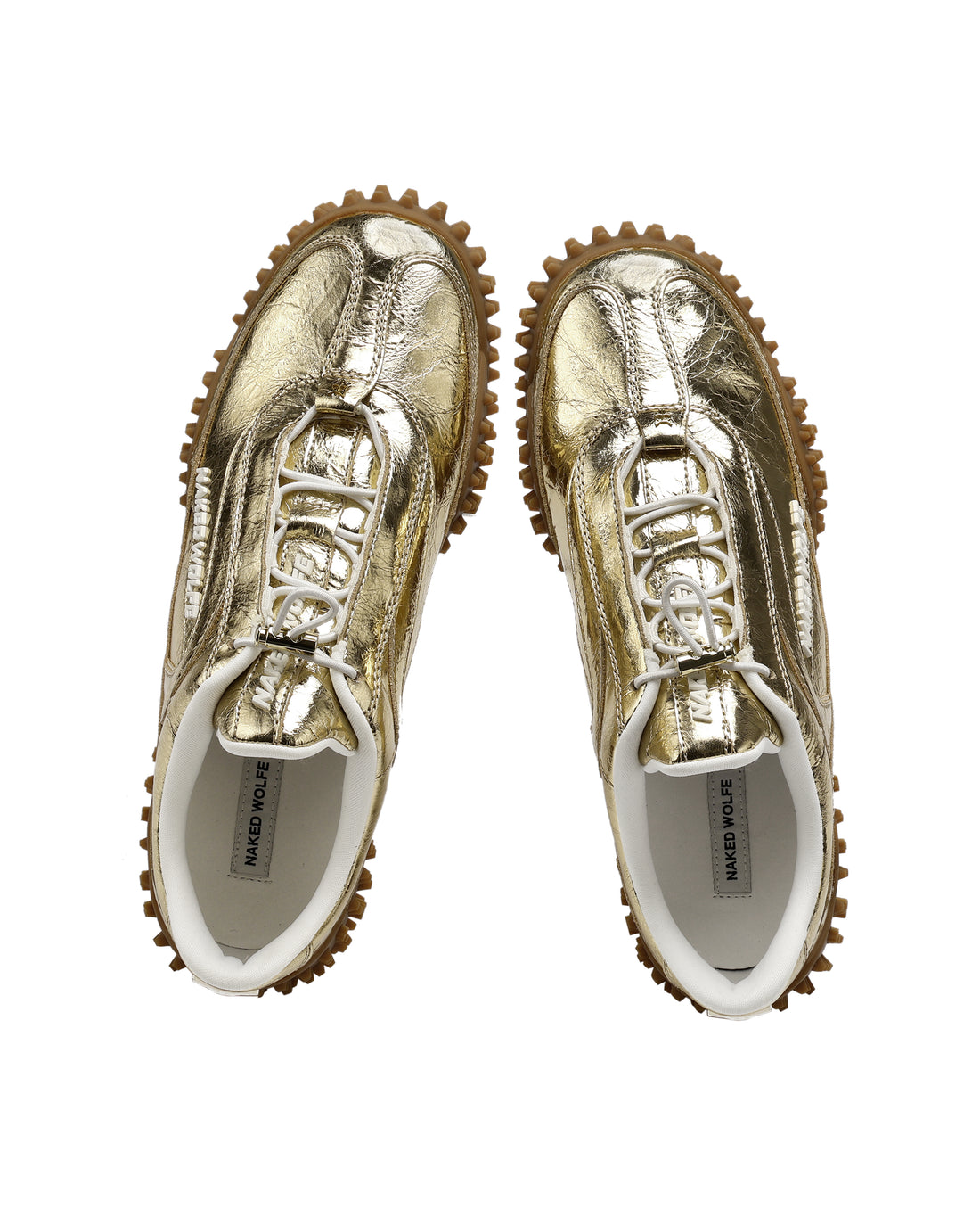 Island Gold Metallic Crinkle Cow Leather