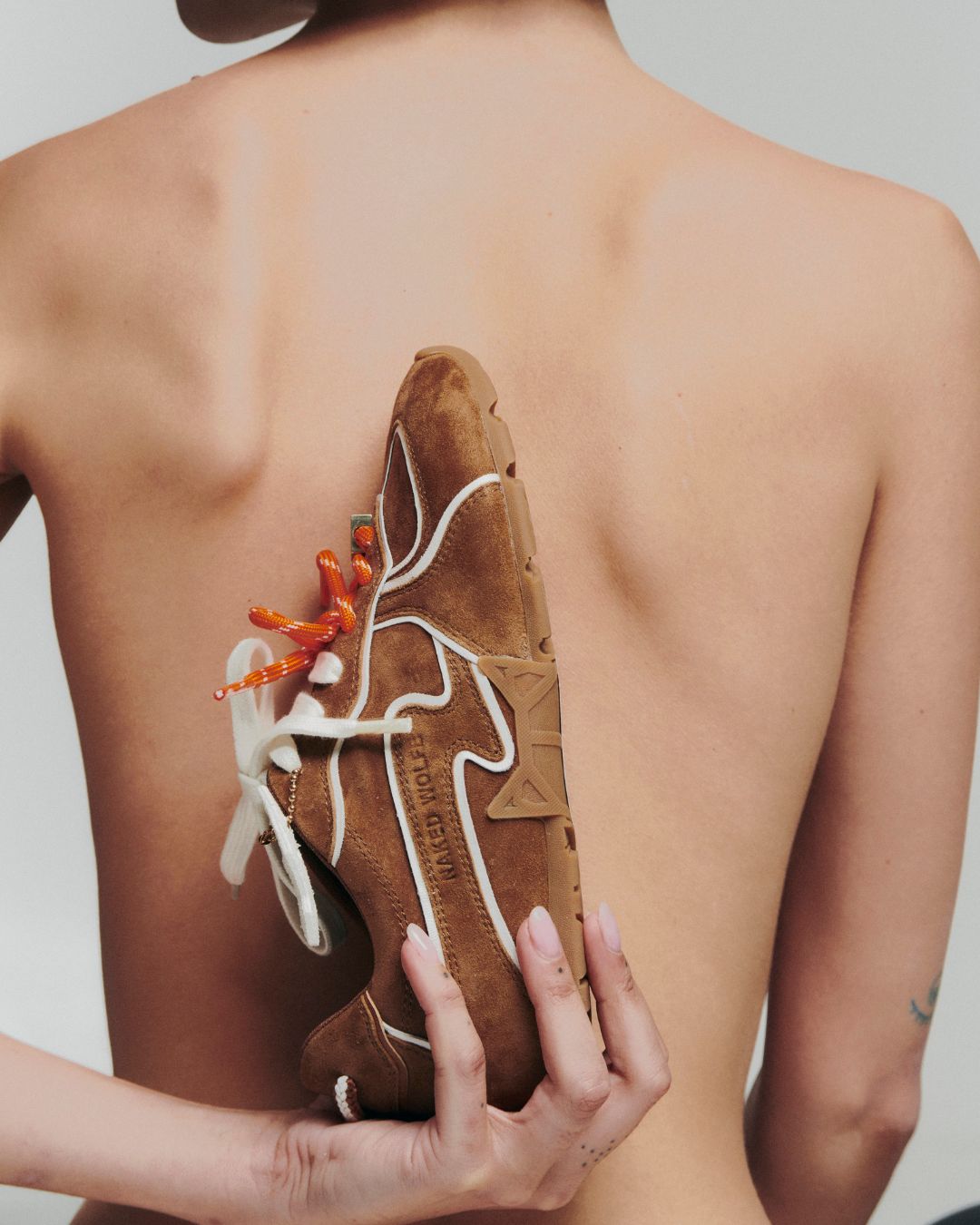 Adored Tan/White Suede