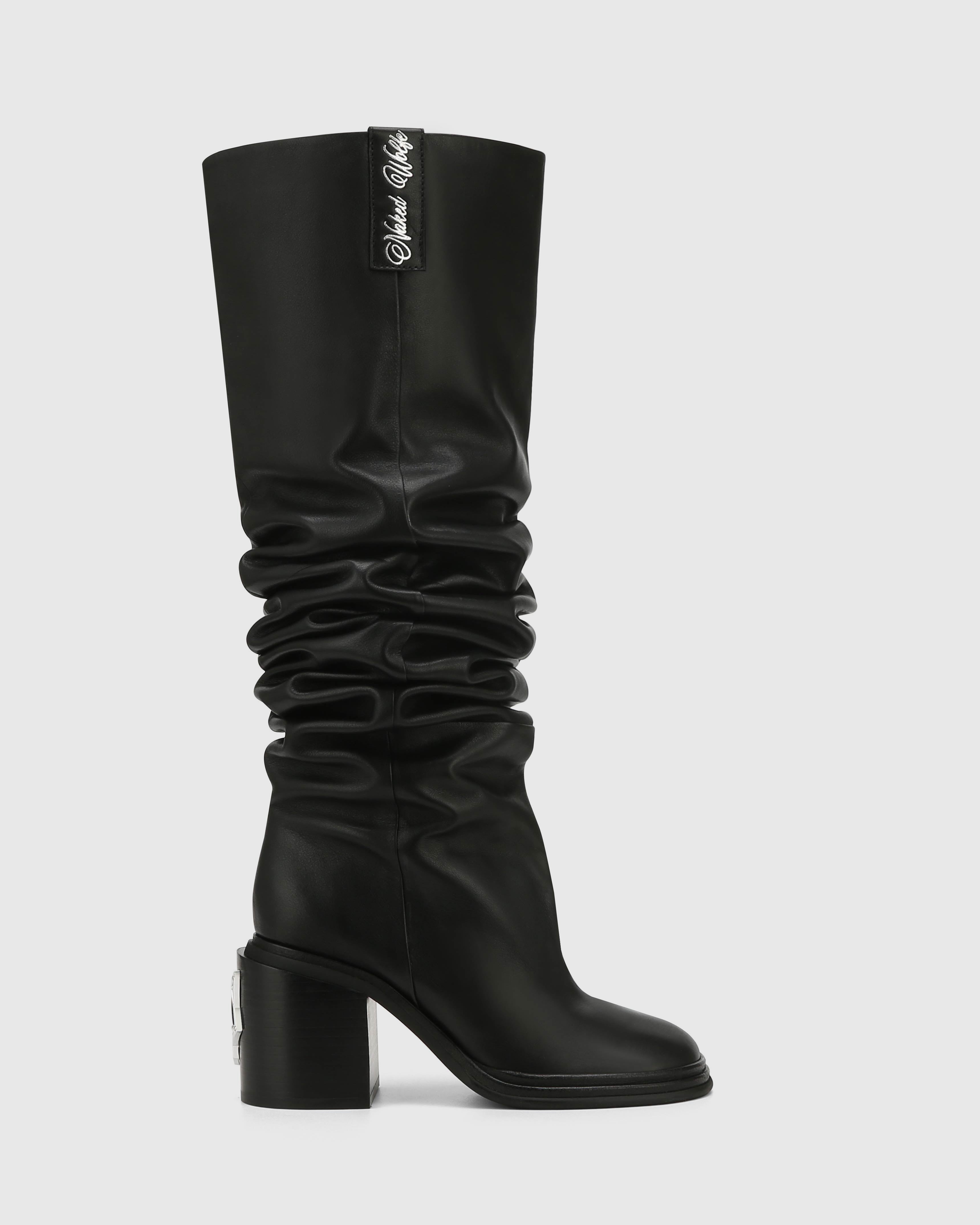 nakedwolfe ブーツ Nature Nappa Prince Leather Black