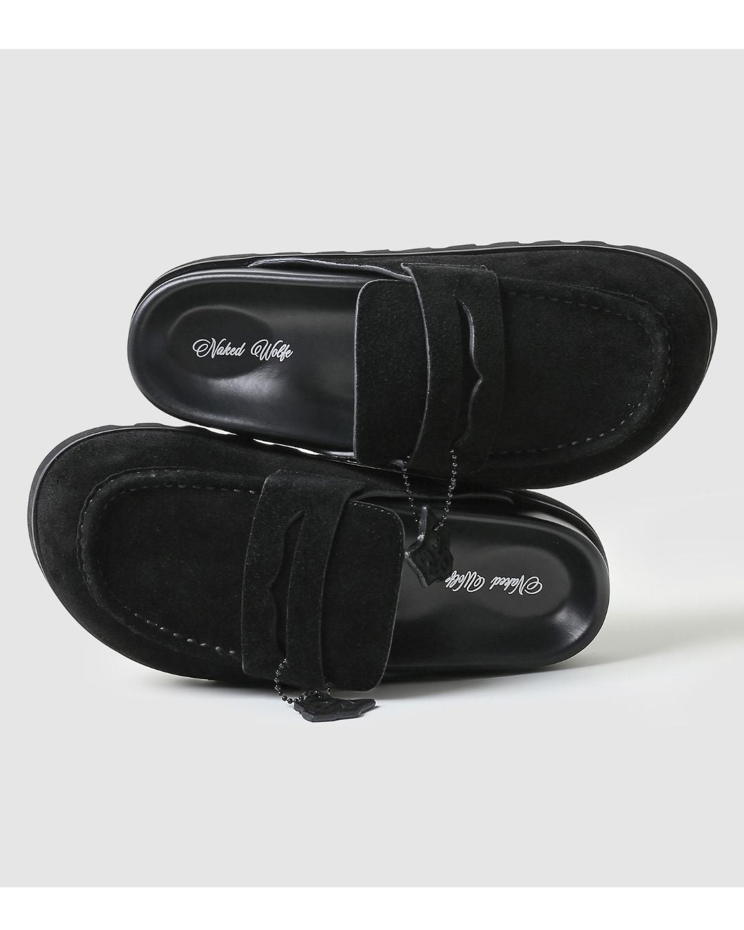 Cordless Black Hairy Cow Suede