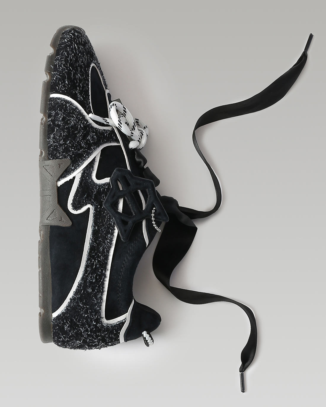 Adored Black Hairy Suede