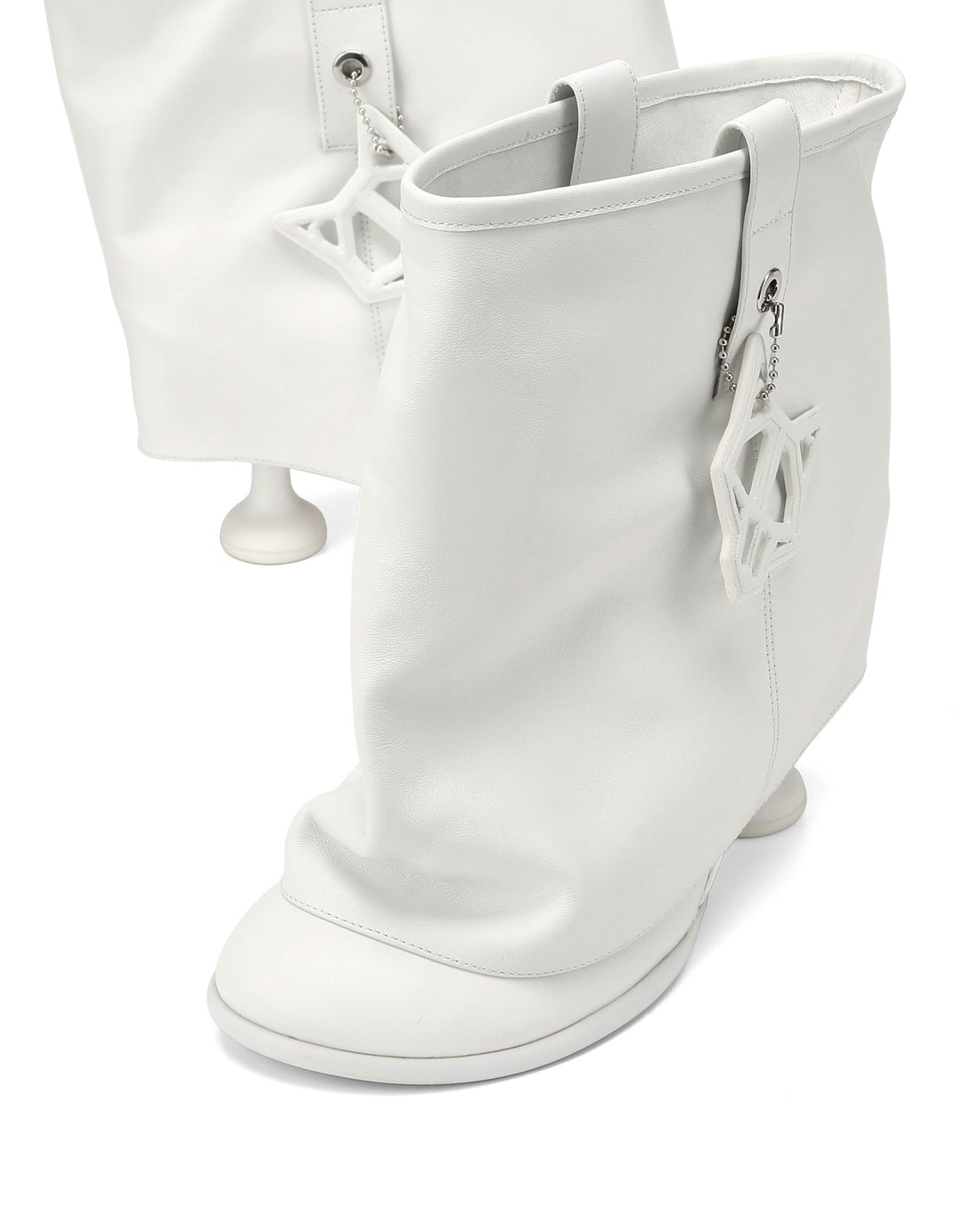 Bam White Leather