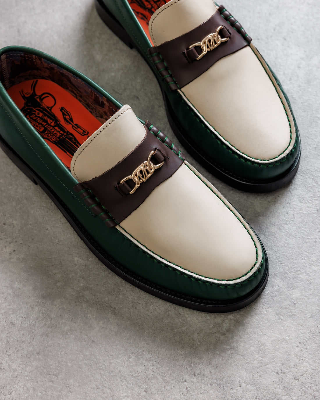 Roma Vintage Green Leather