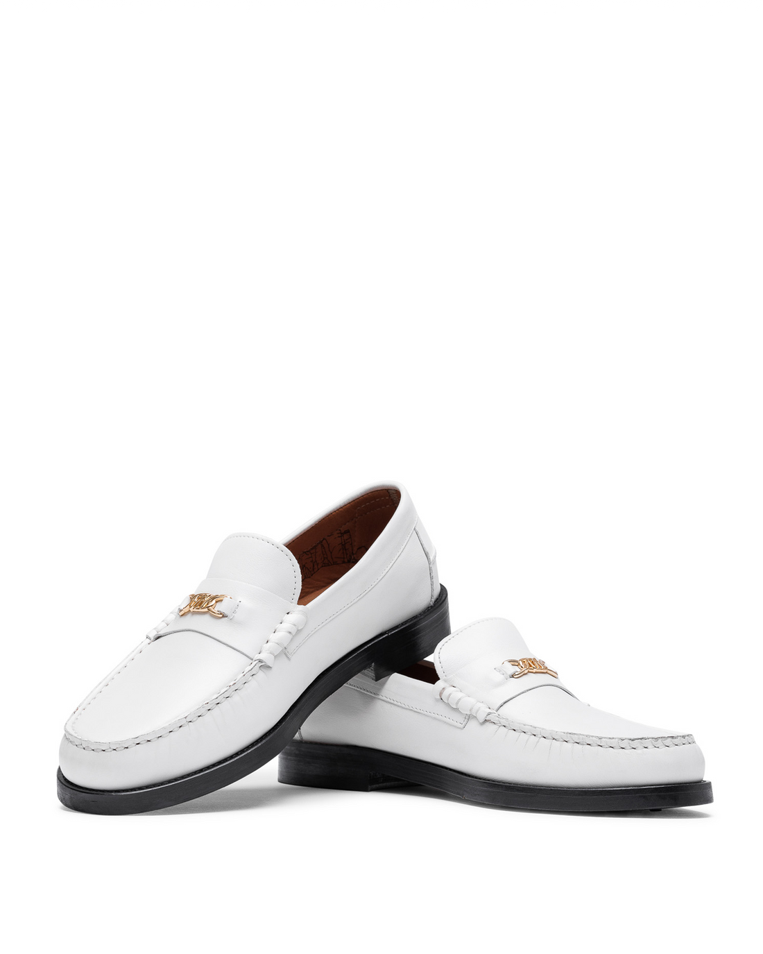Roma White Leather