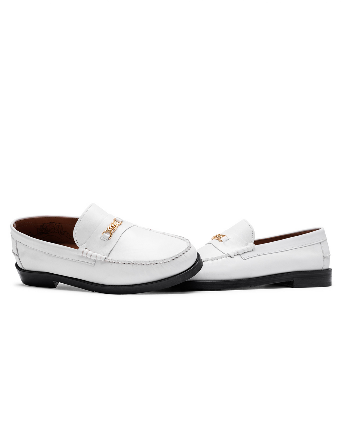 Roma White Leather