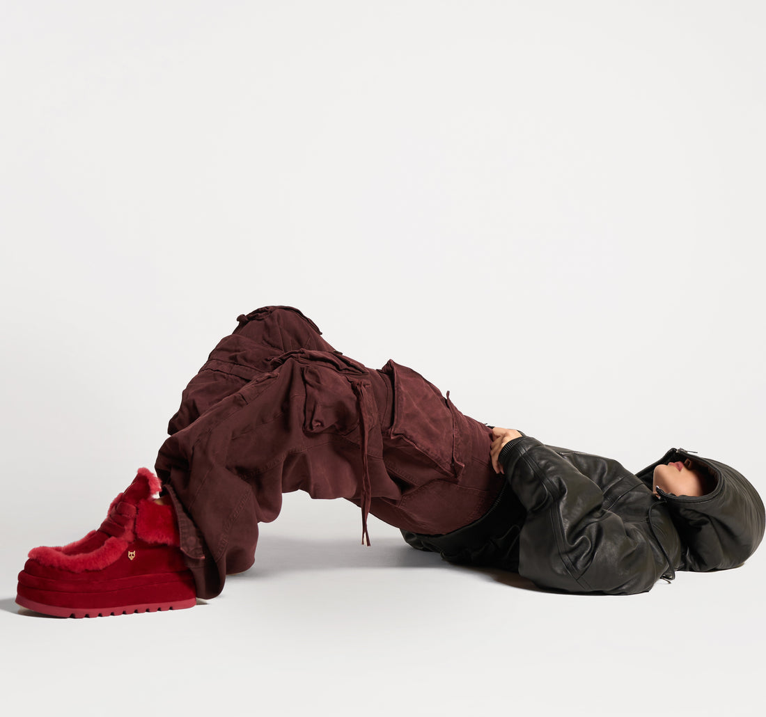 Bambi Burgundy Shearling
