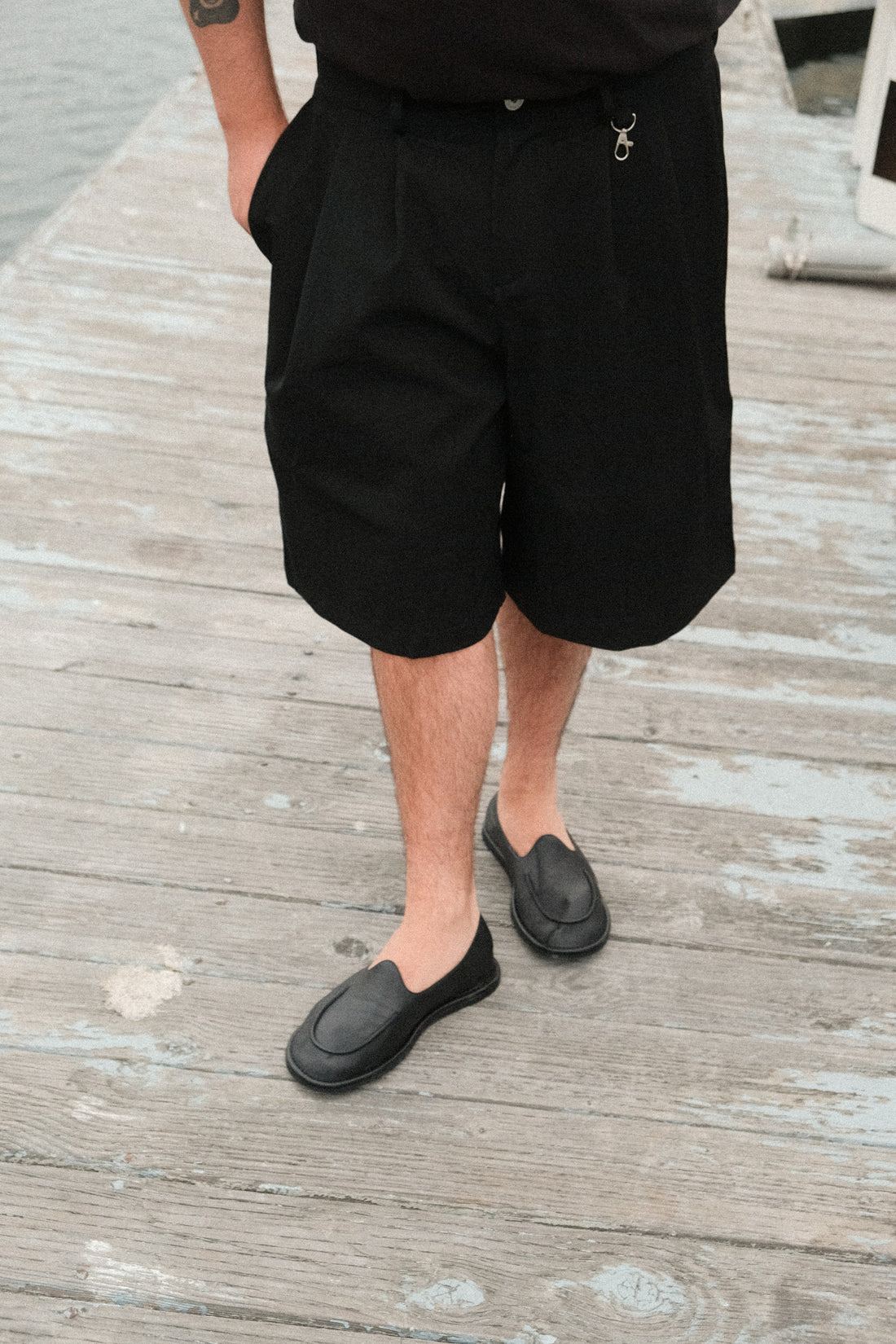 Reef Black Leather