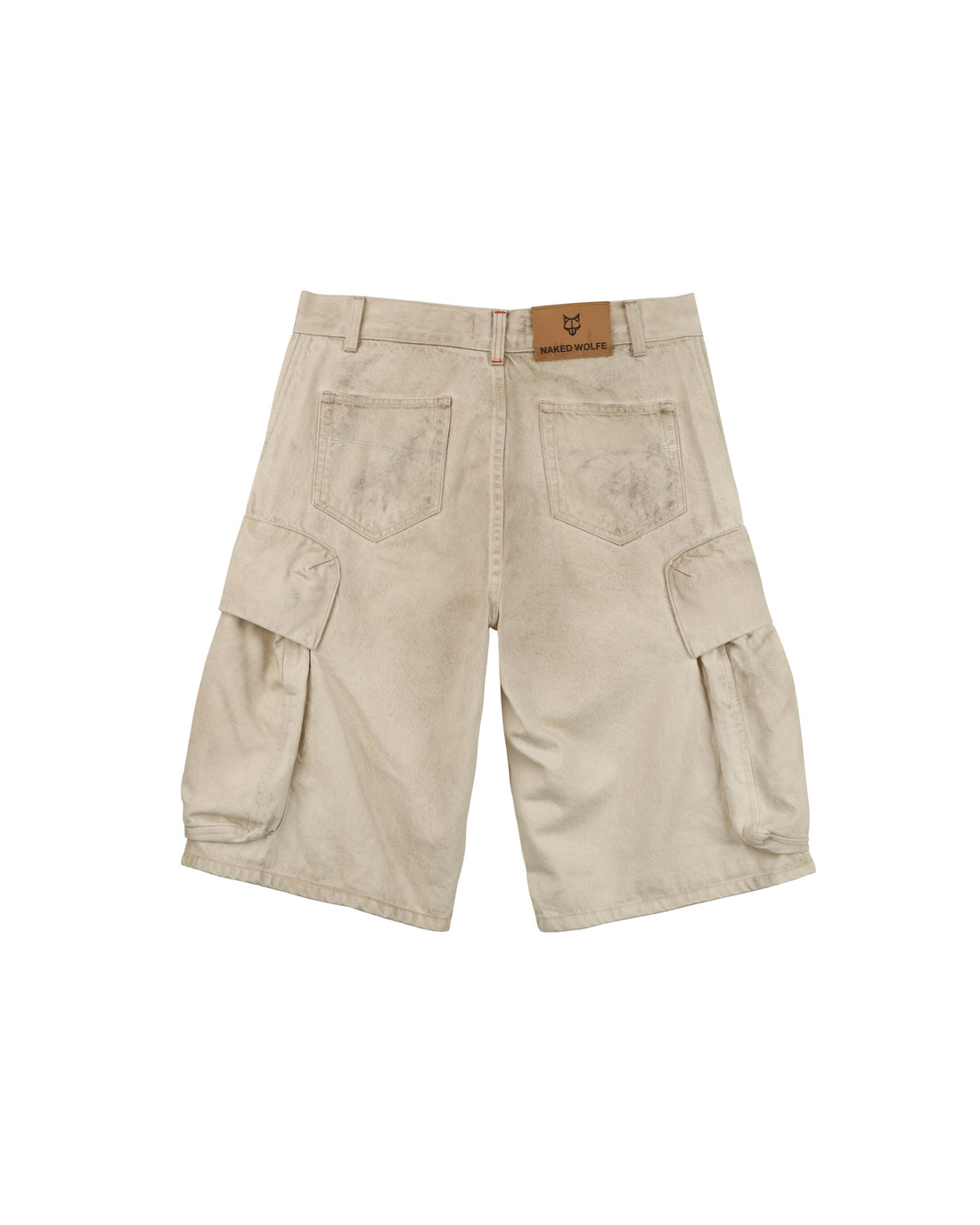 Denim Cargo Shorts Vintage Natural