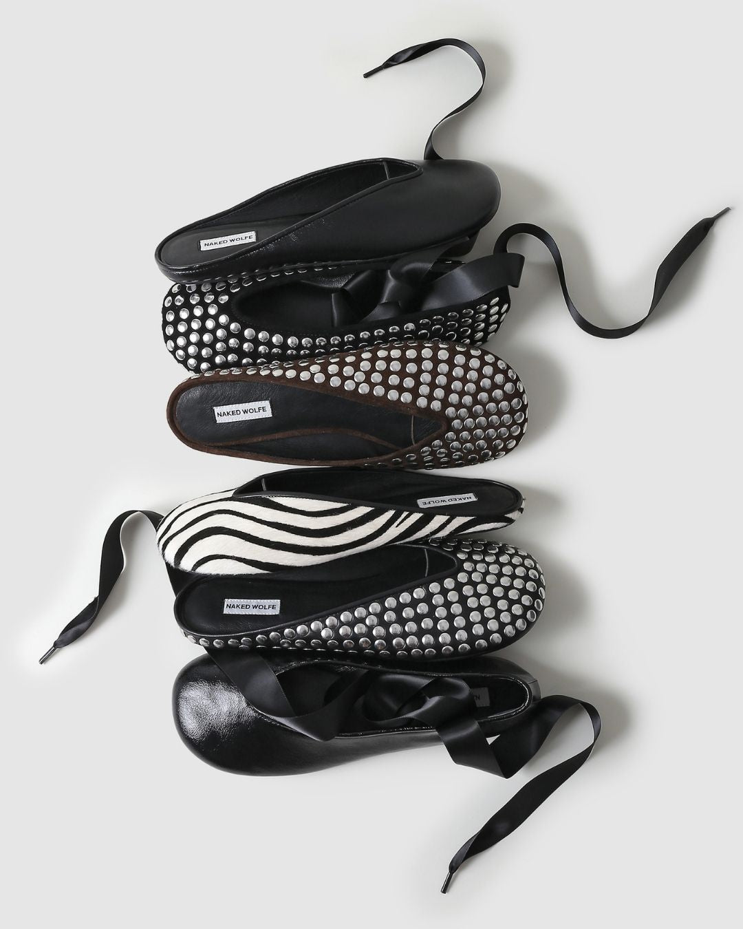 Pippa Black Studded Leather