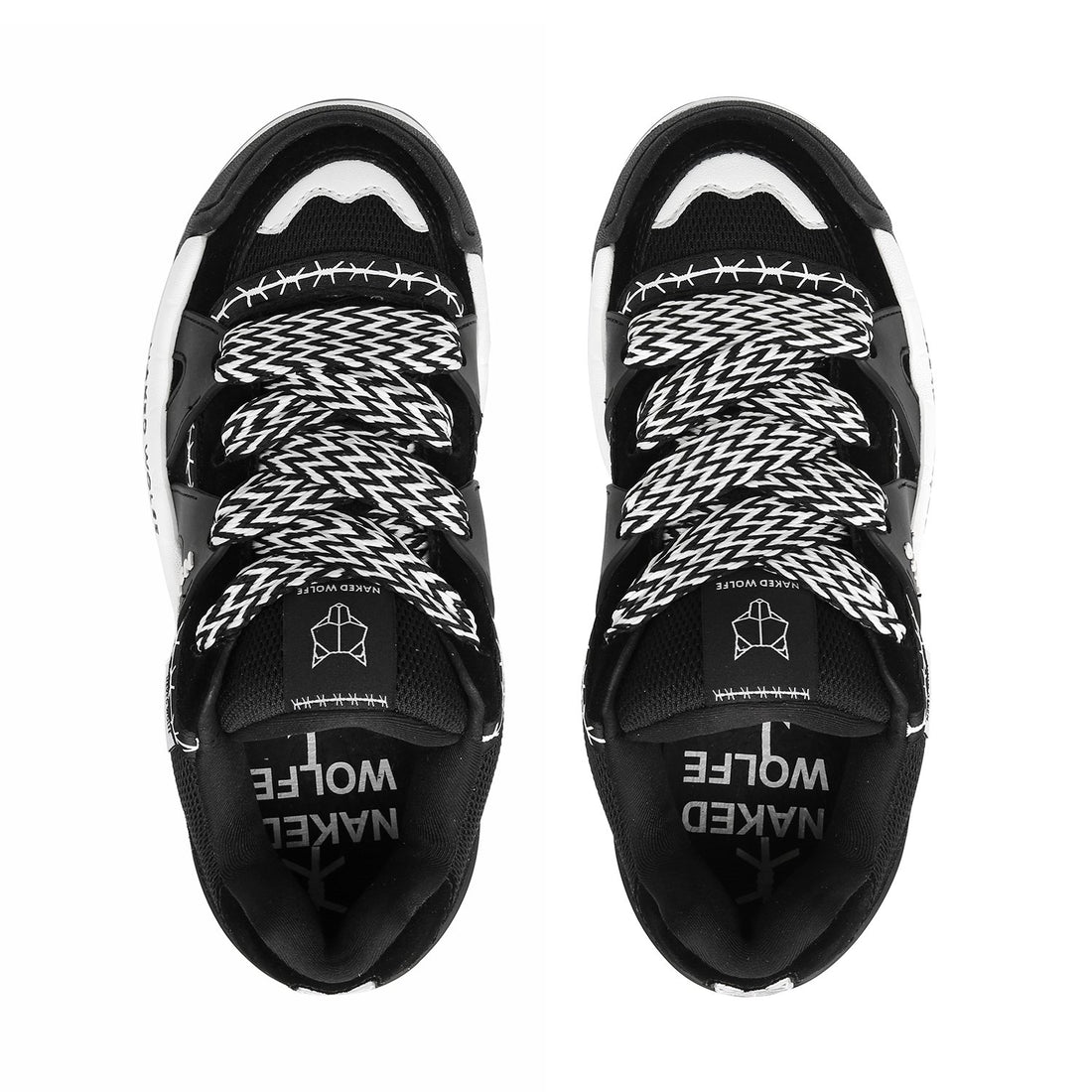 Slider Laces Zig Zag Black/White