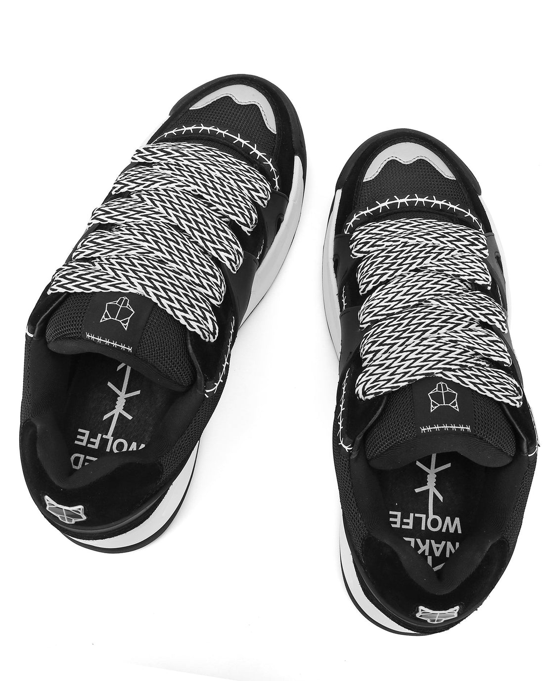 Slide Laces Zig Zag Black/White