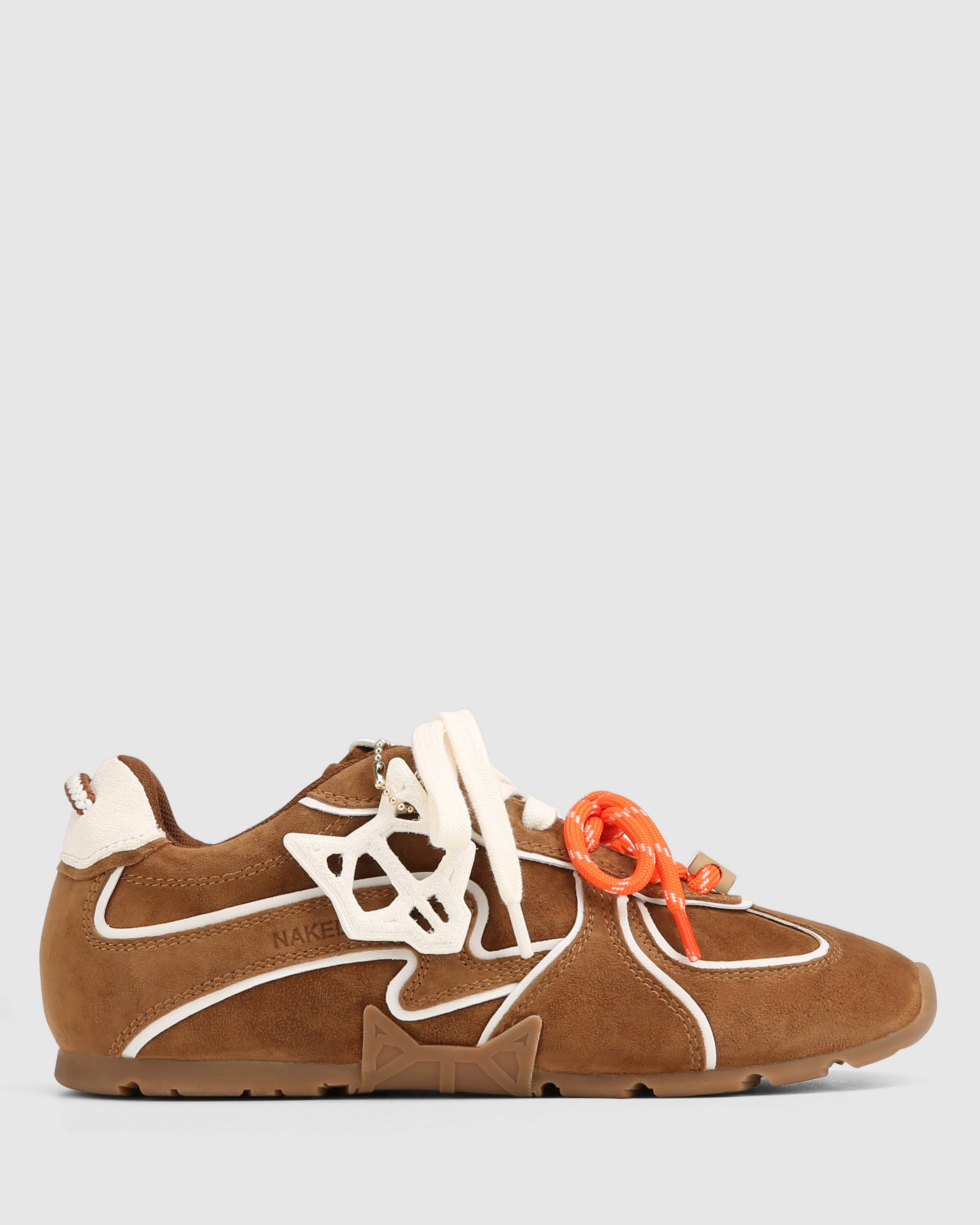 Naked Wolfe Adored Tan/White Suede Shoes