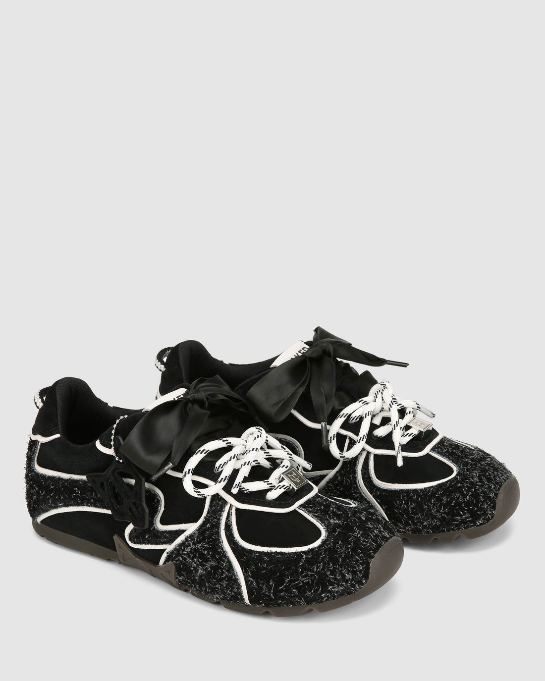 Adored Black Hairy Suede