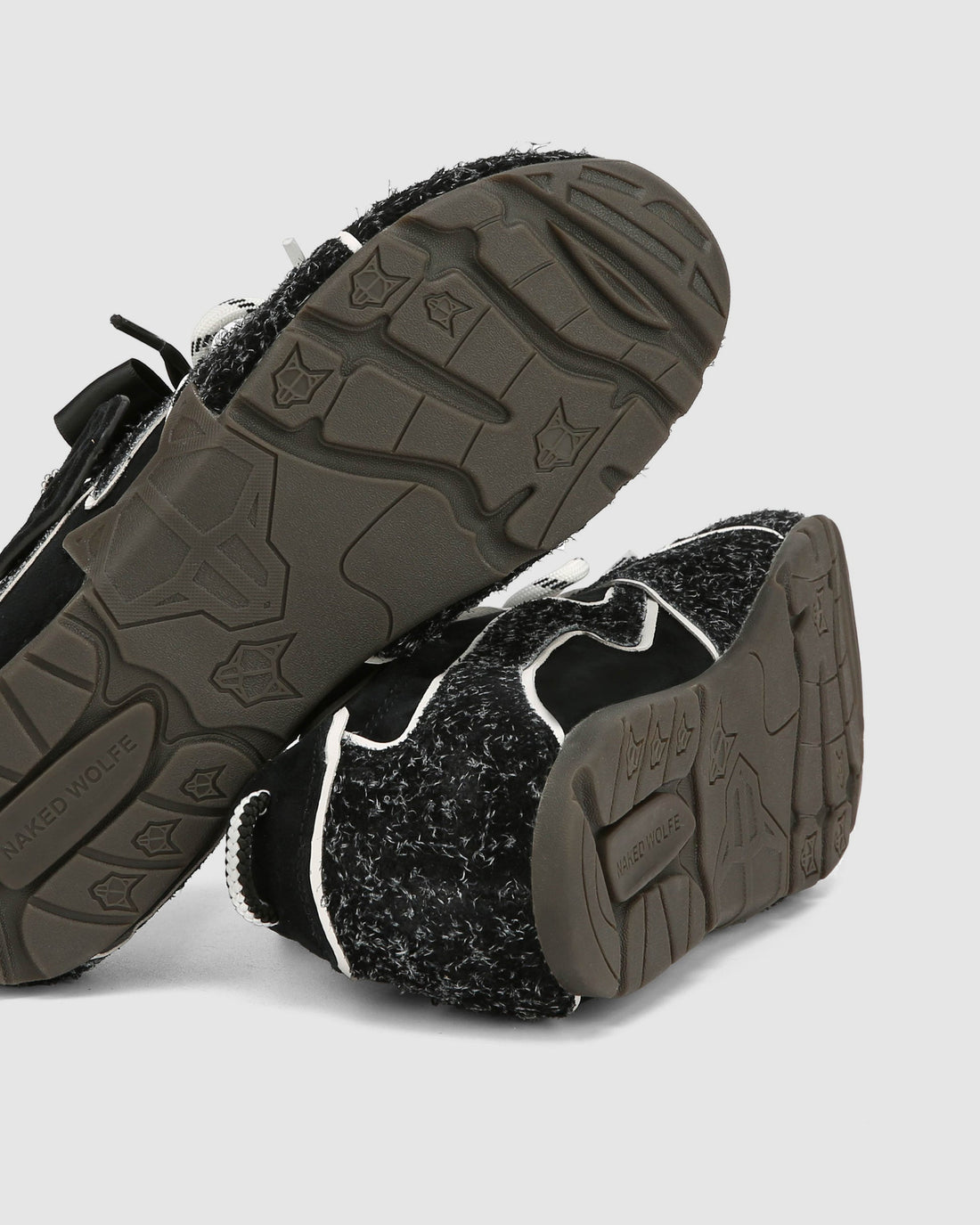 Adored Black Hairy Suede