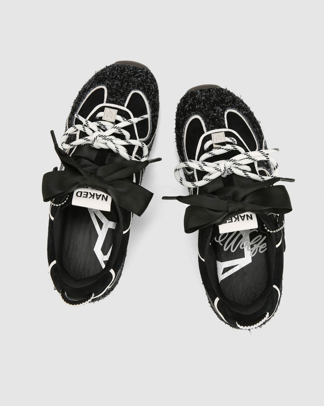 Adored Black Hairy Suede