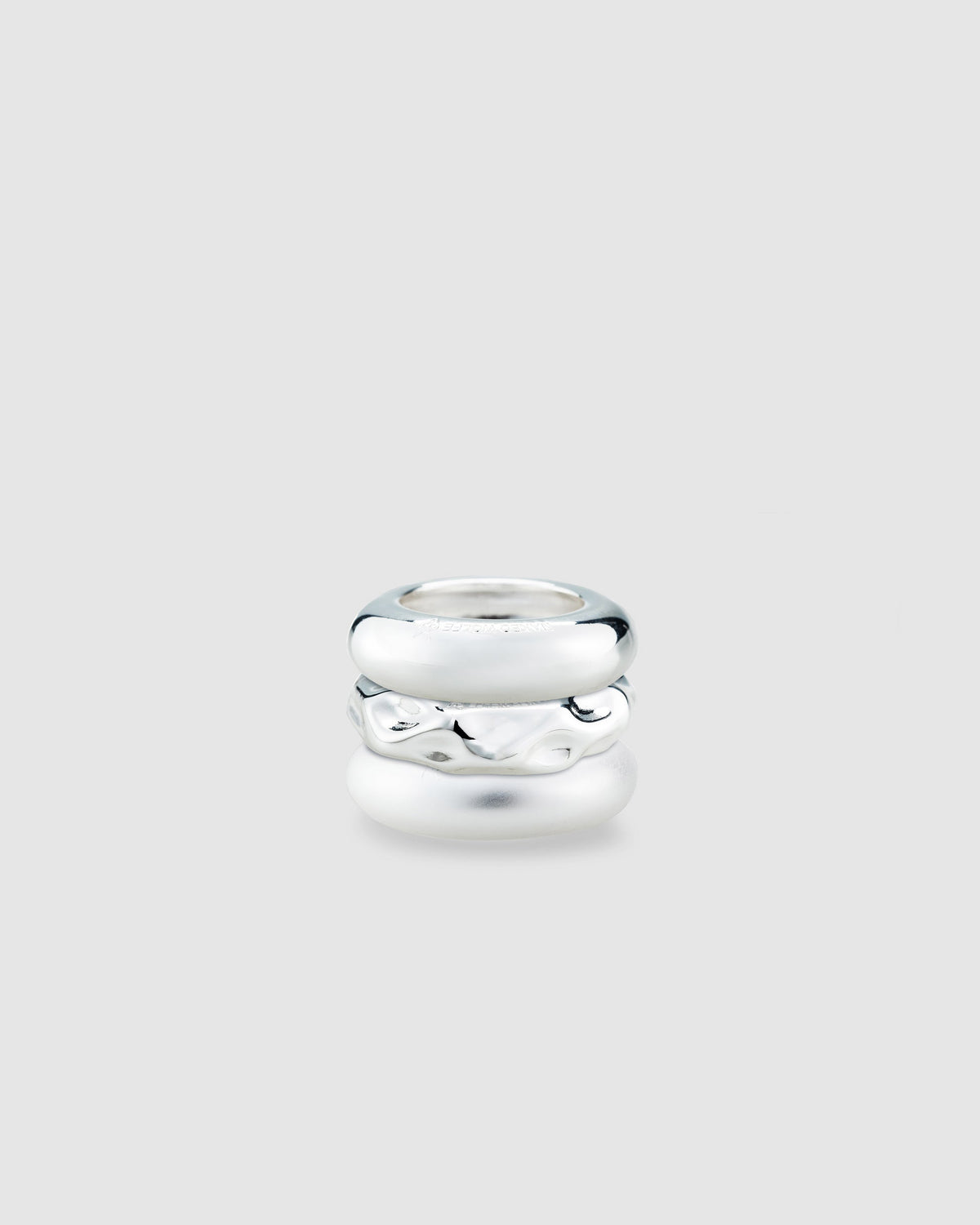 Aliah Stacked Rings Silver