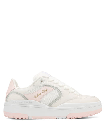 Ambition Cow Leather & Mesh White/Pink