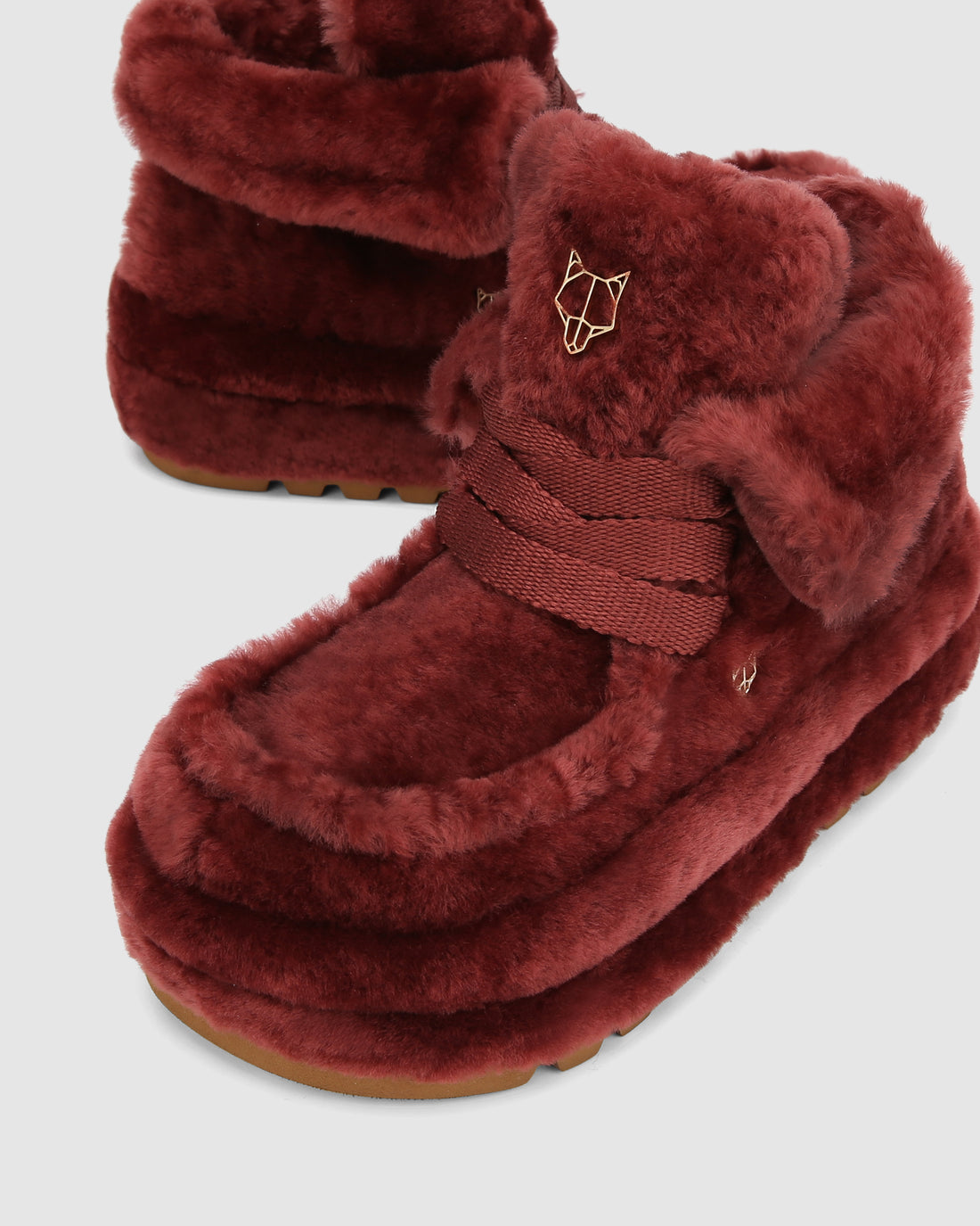 Bambi Burgundy Shearling