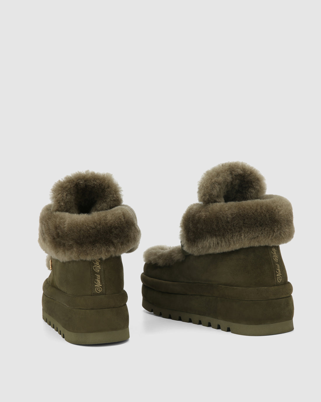 Bambi Dark Olive Suede/Shearling
