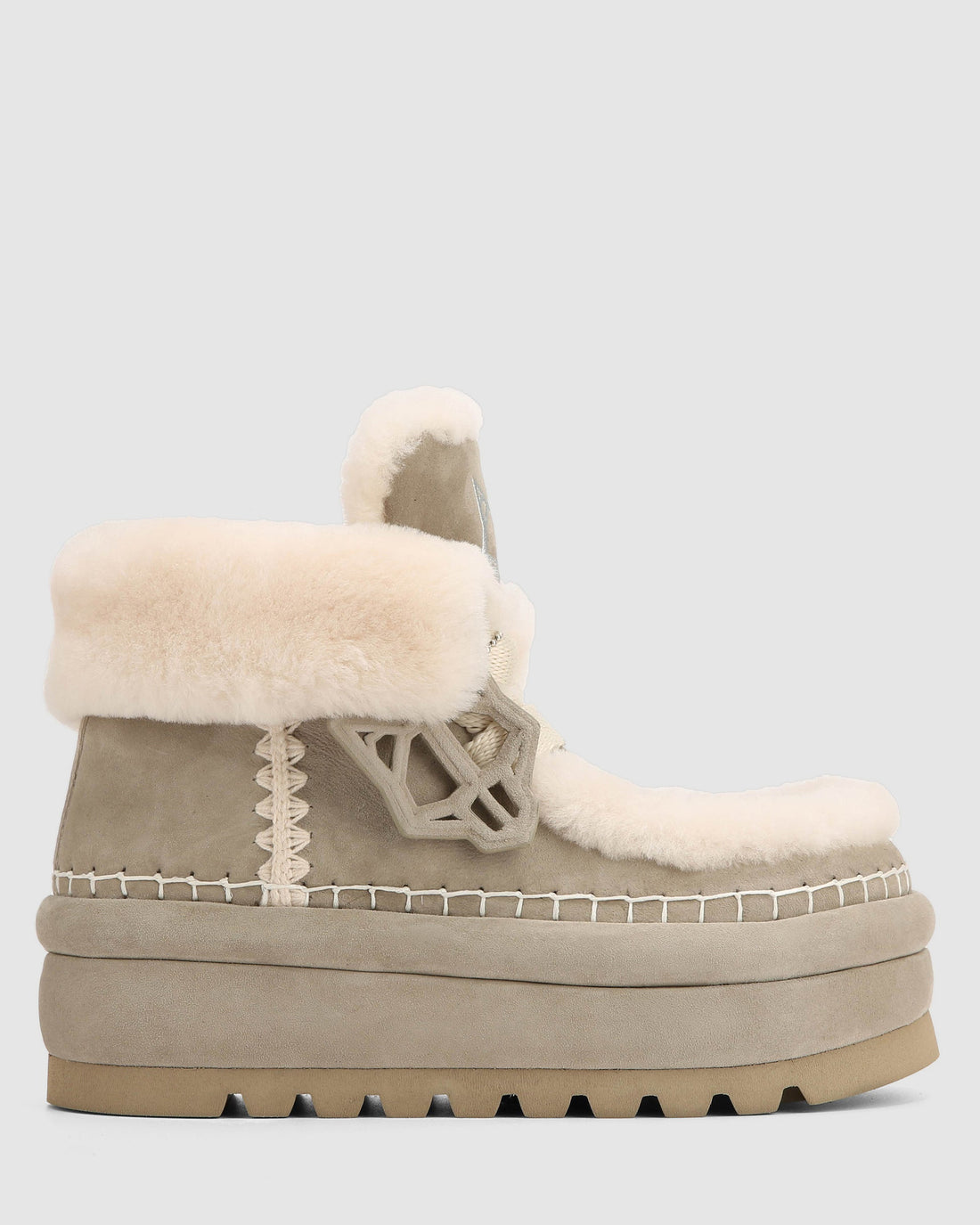 Bambi Yetti Stone Suede