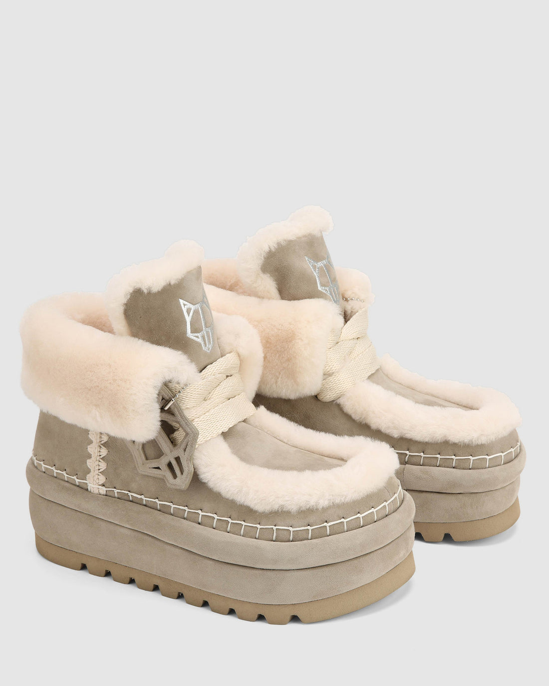 Bambi Yetti Stone Suede