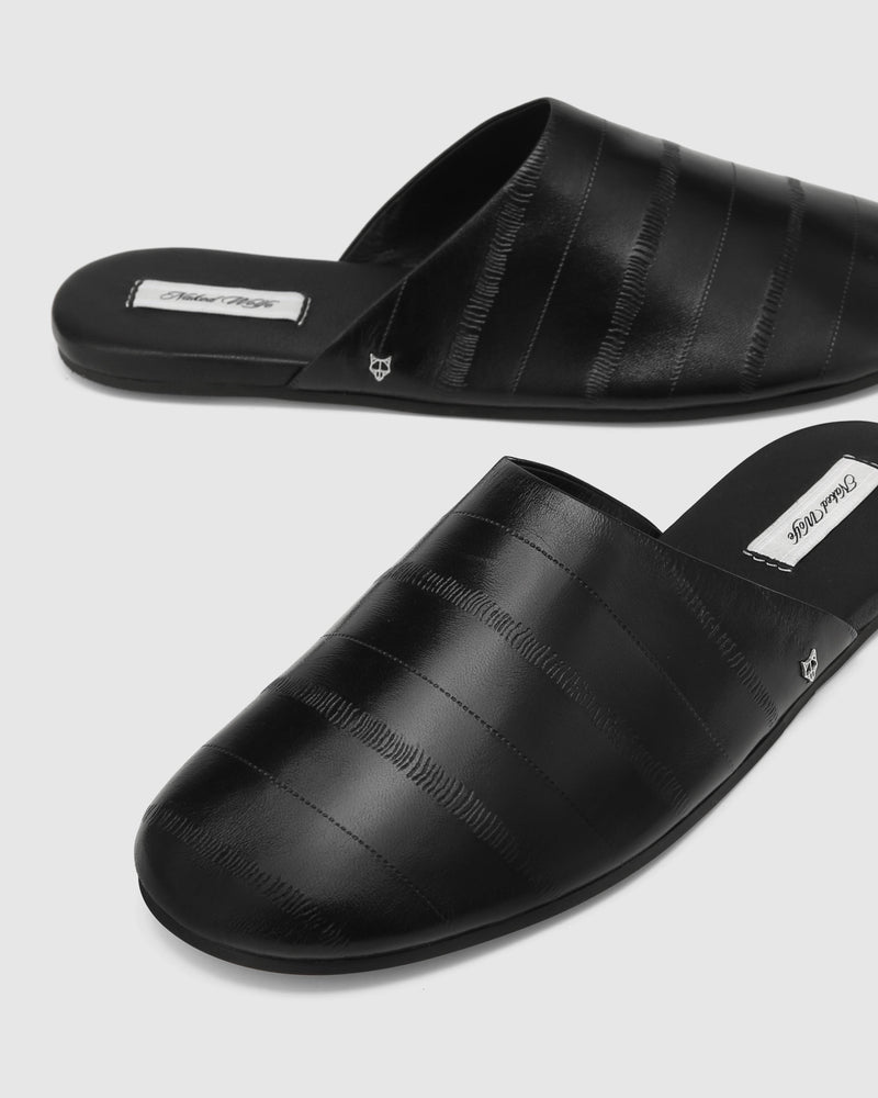 Bessette Black Eel Print