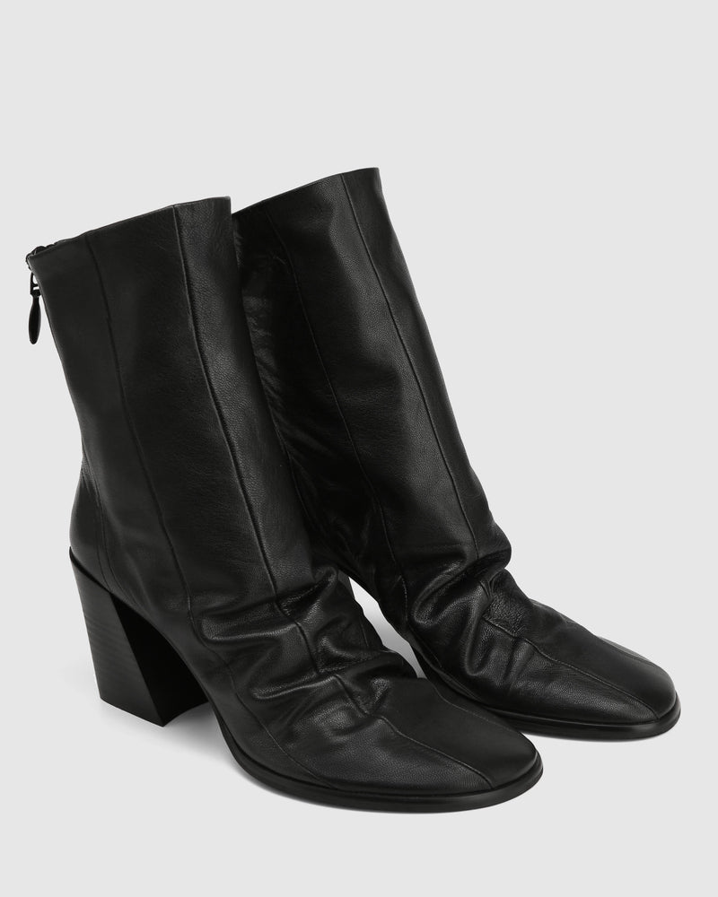 Brandy Black Leather