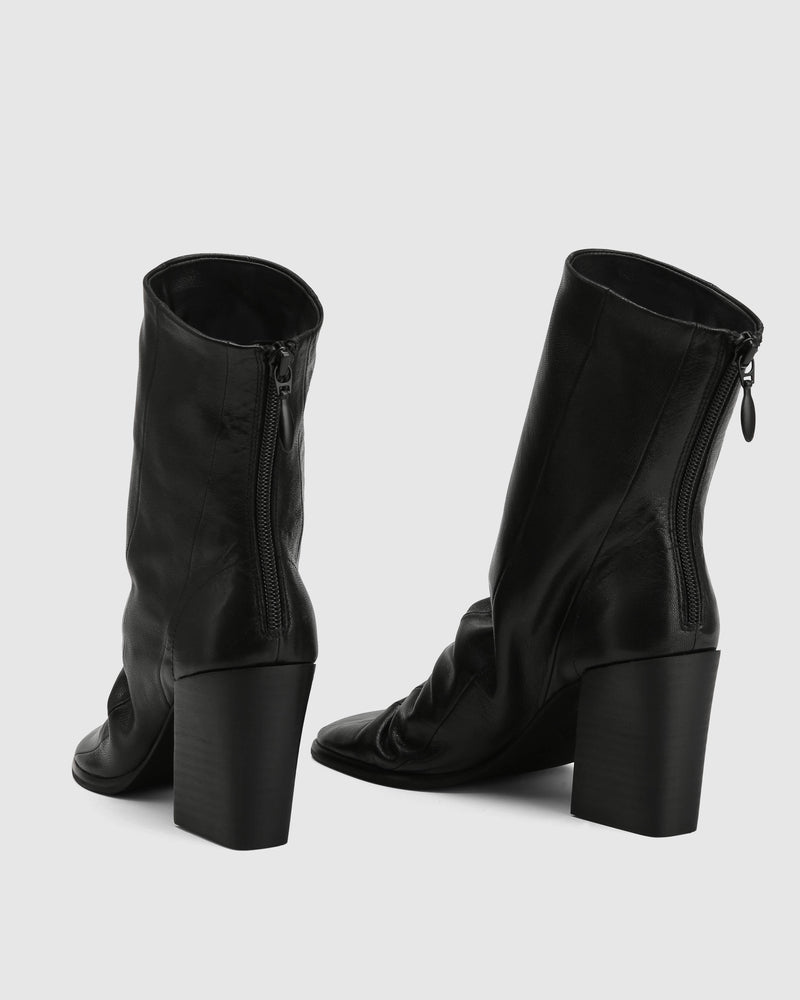 Brandy Black Leather