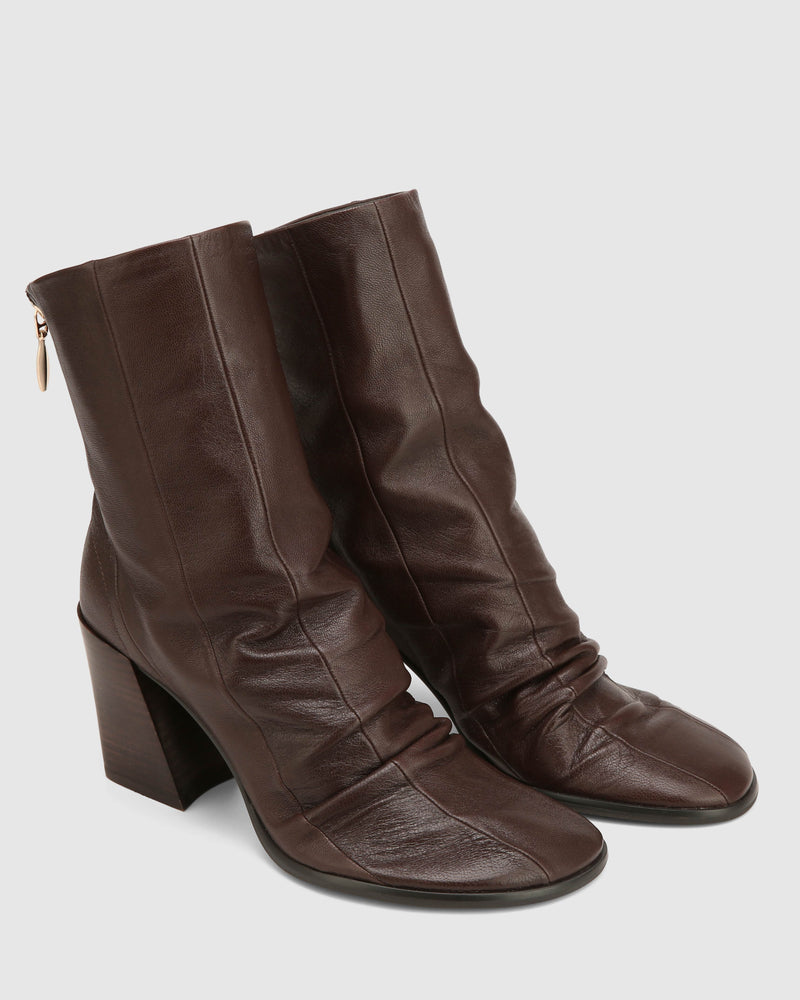 Brandy Pinecone Leather