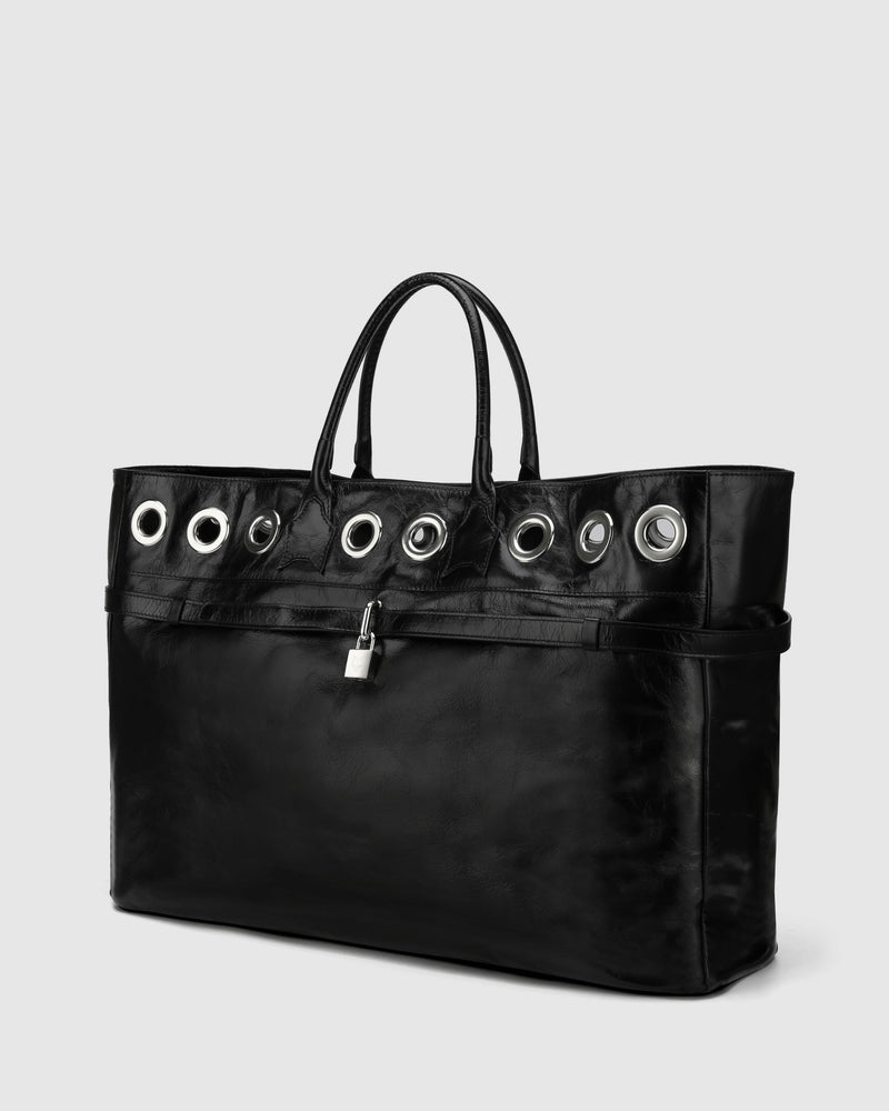 Brooklyn Black Athena Leather