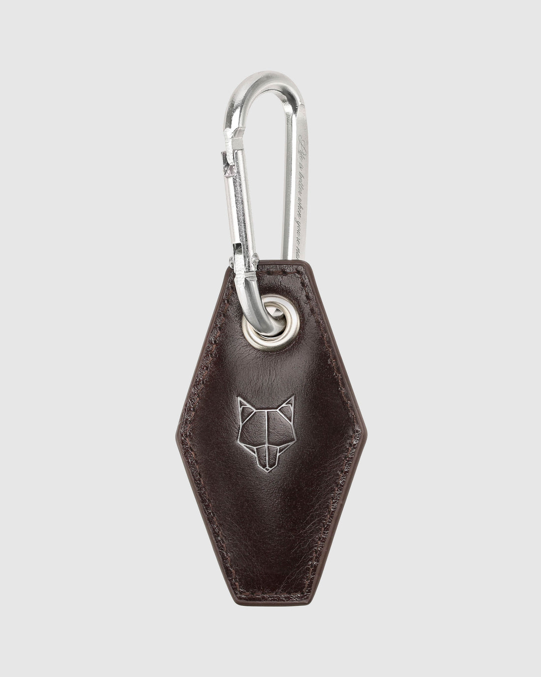 Carabiner Keychain Brown