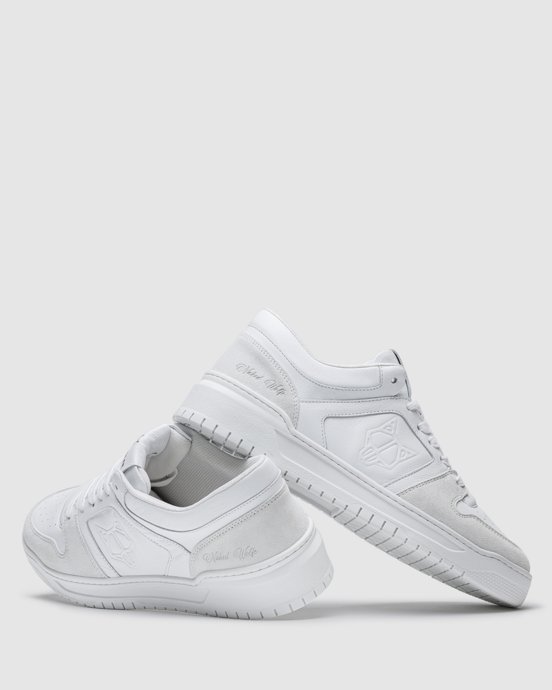 CM-01 White Suede/White Leather