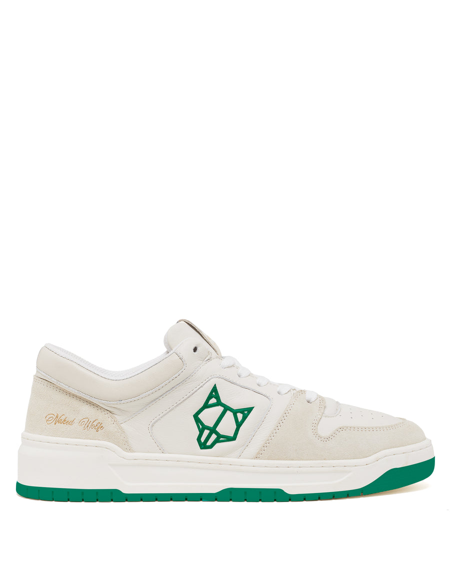 CM-01 Off White/Green Leather Suede Combo