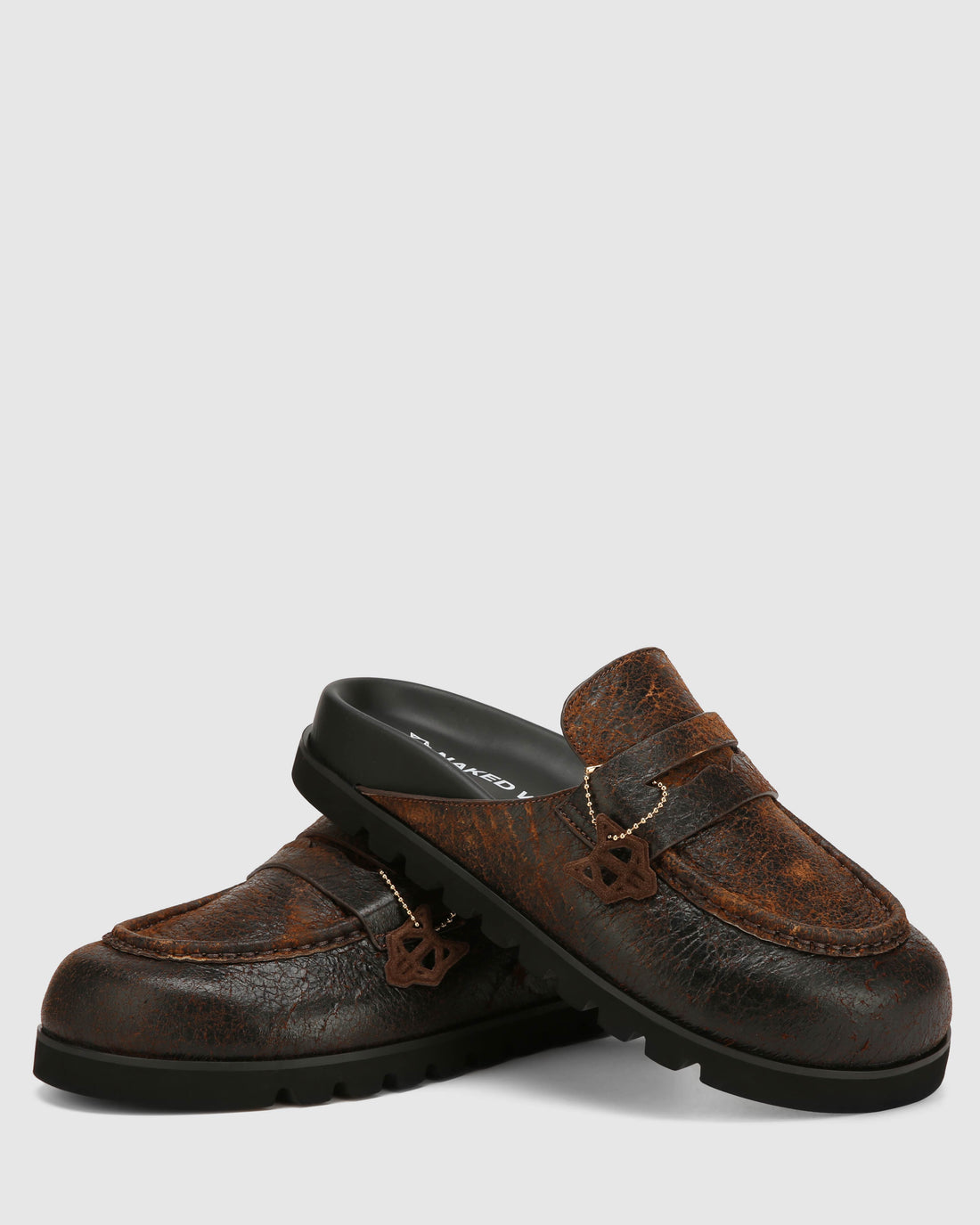 Cord Brown Distress Leather