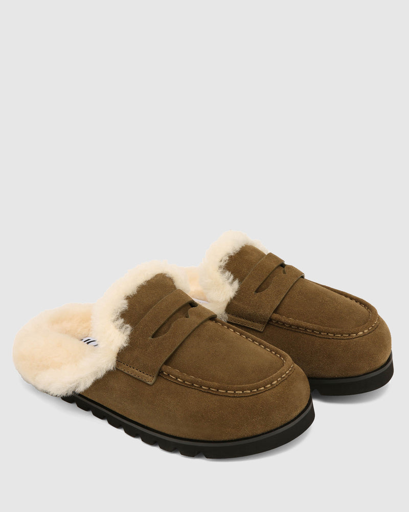 Corded Khaki Suede