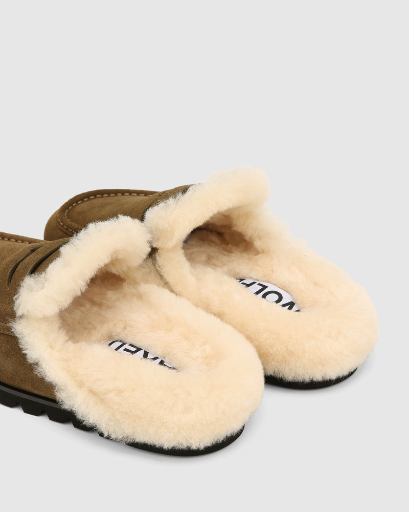 Corded Khaki Suede