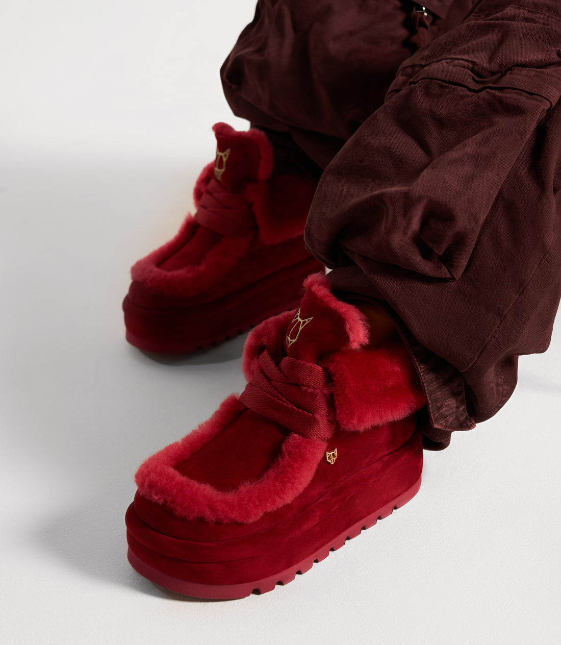 Bambi Burgundy Suede/Shearling