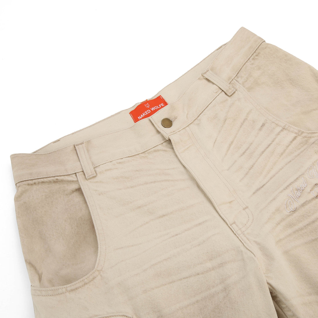 Denim Cargo Shorts Vintage Natural