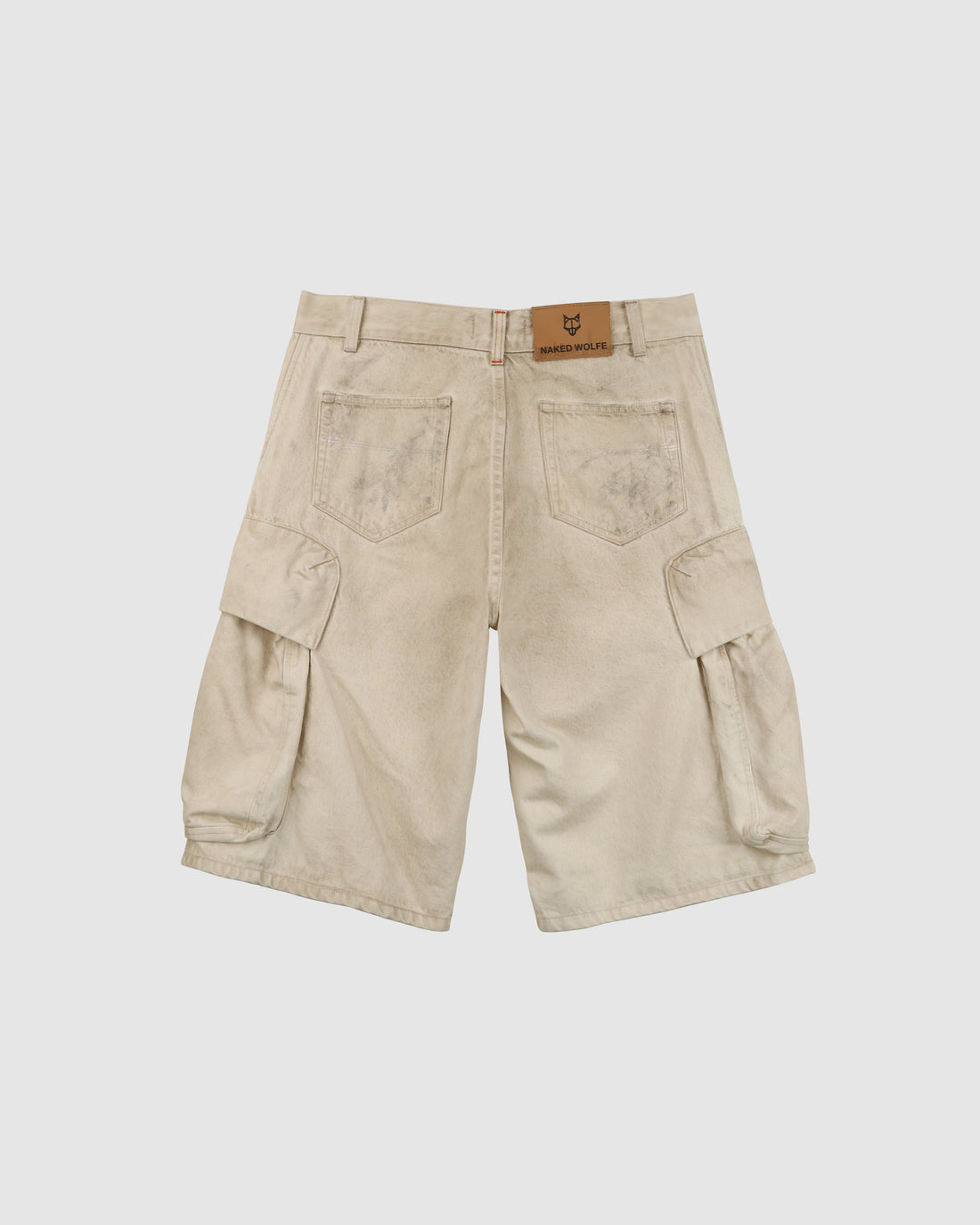 Denim Cargo Shorts Vintage Natural