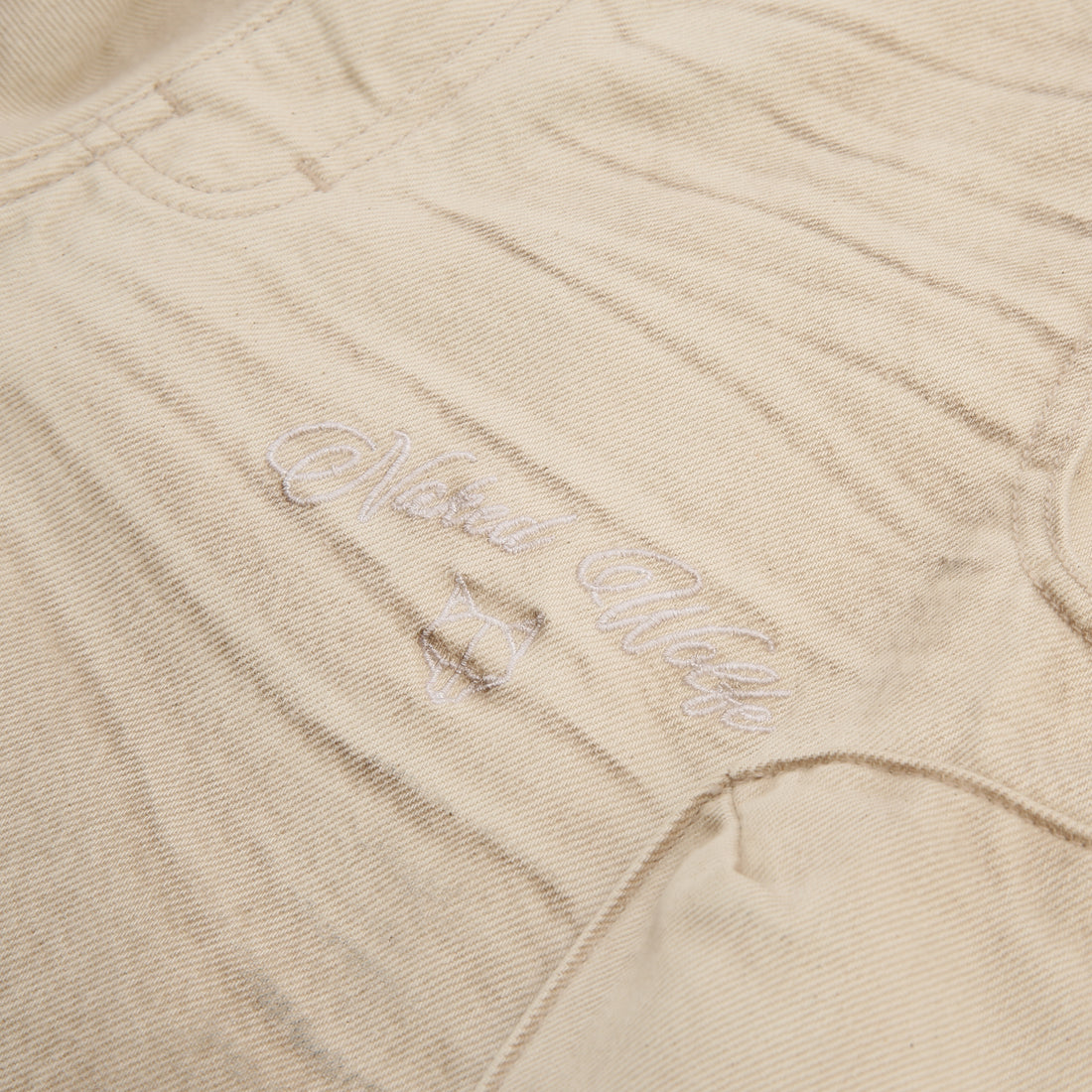 Denim Cargo Shorts Vintage Natural