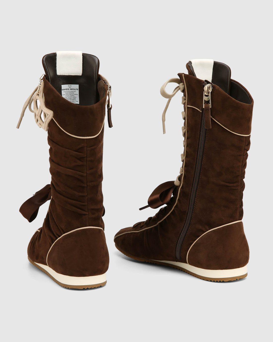 Extreme Brown Scrunch Suede