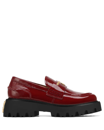 Flawed Burgundy Crinkle Patent Leather