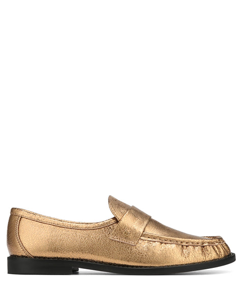 ■Nacked Wolfe■Goldie/ローファー★送料関税込み★完売前に! Goldie Gold Foil Leather