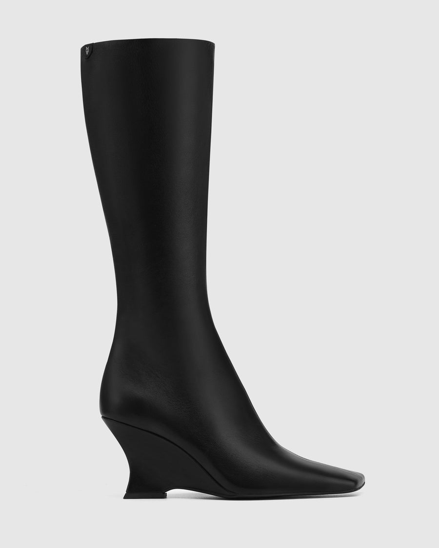 Hattie Black Leather