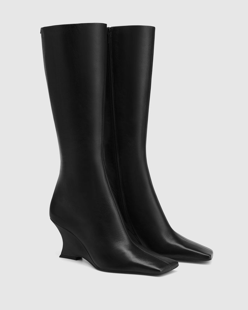 Hattie Black Leather