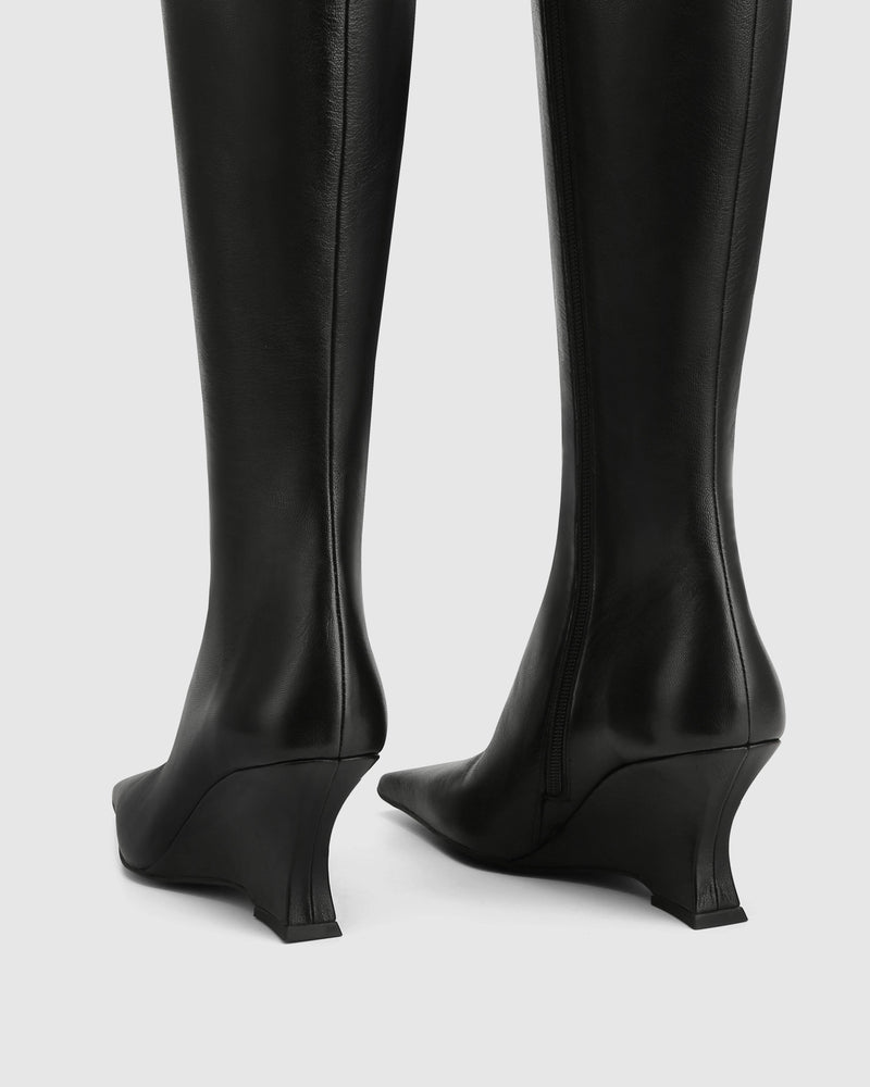 Hattie Black Leather