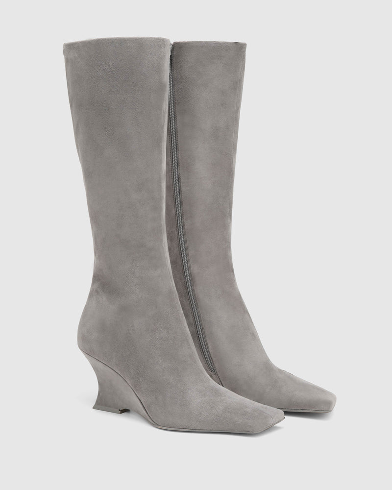 Hattie Grey Suede