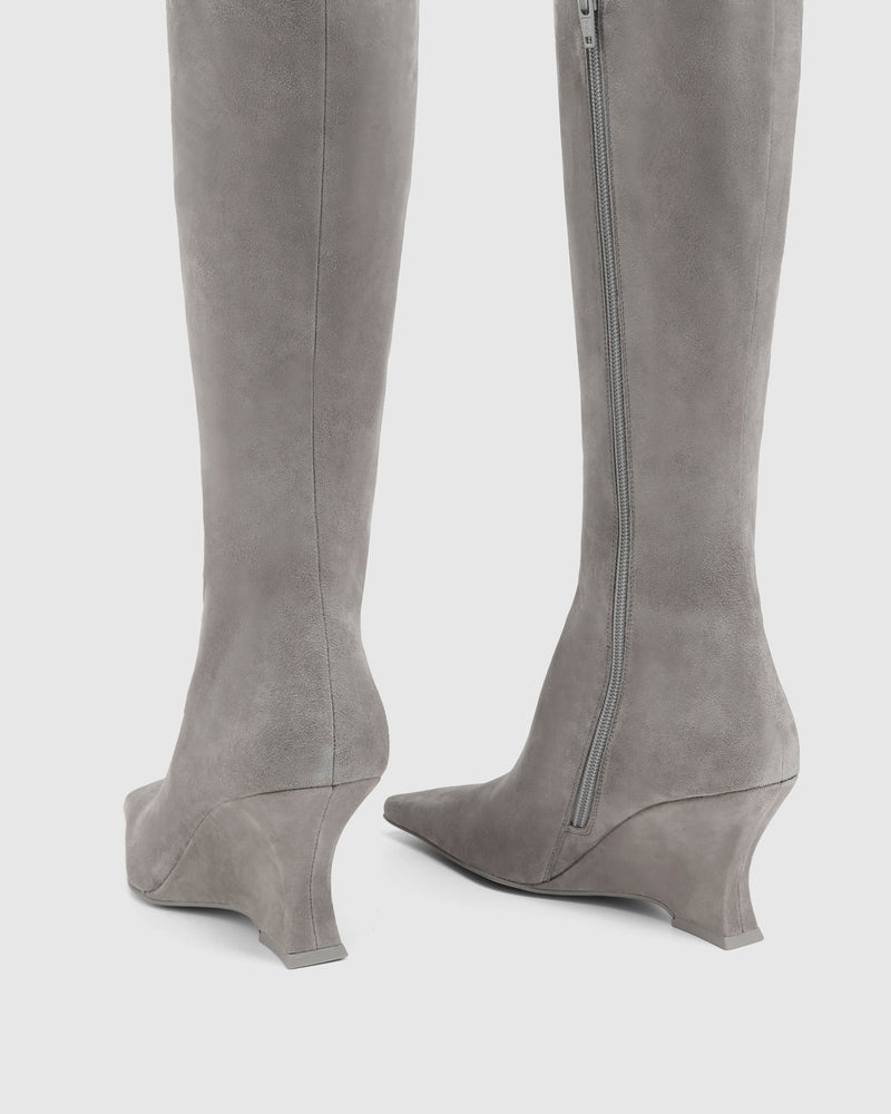 Hattie Grey Suede