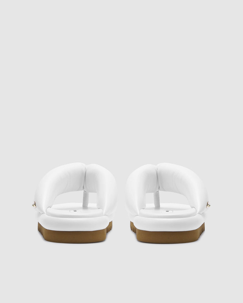 Hilary White Leather